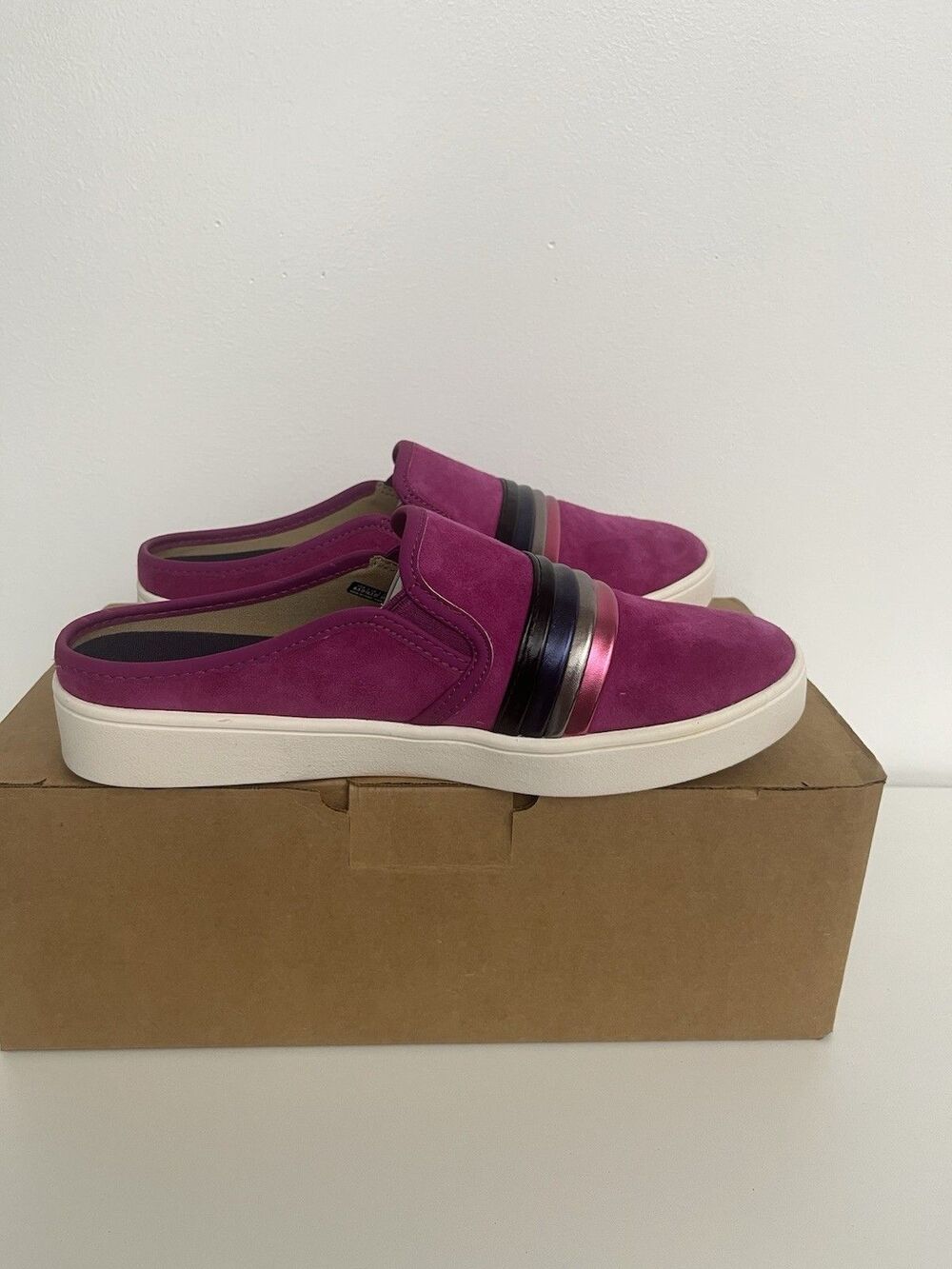 Spenco St Barts Hot Pink Suede Slip On Sneakers Slides Women’s Size 8.5 W